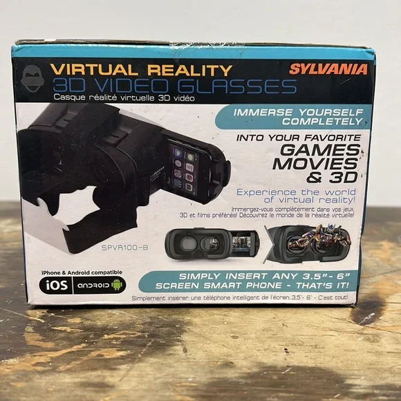 Sylvania Virtual Reality 3-D Video Glasses lOS / Android Compatible New in Box - Picture 4 of 6